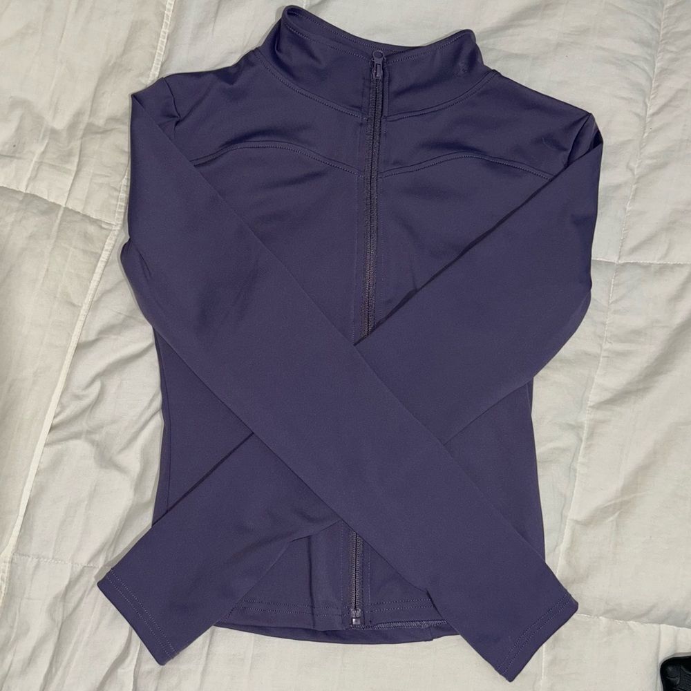 Purple Zip-Up Sports Jacket With Thumb Holes​​